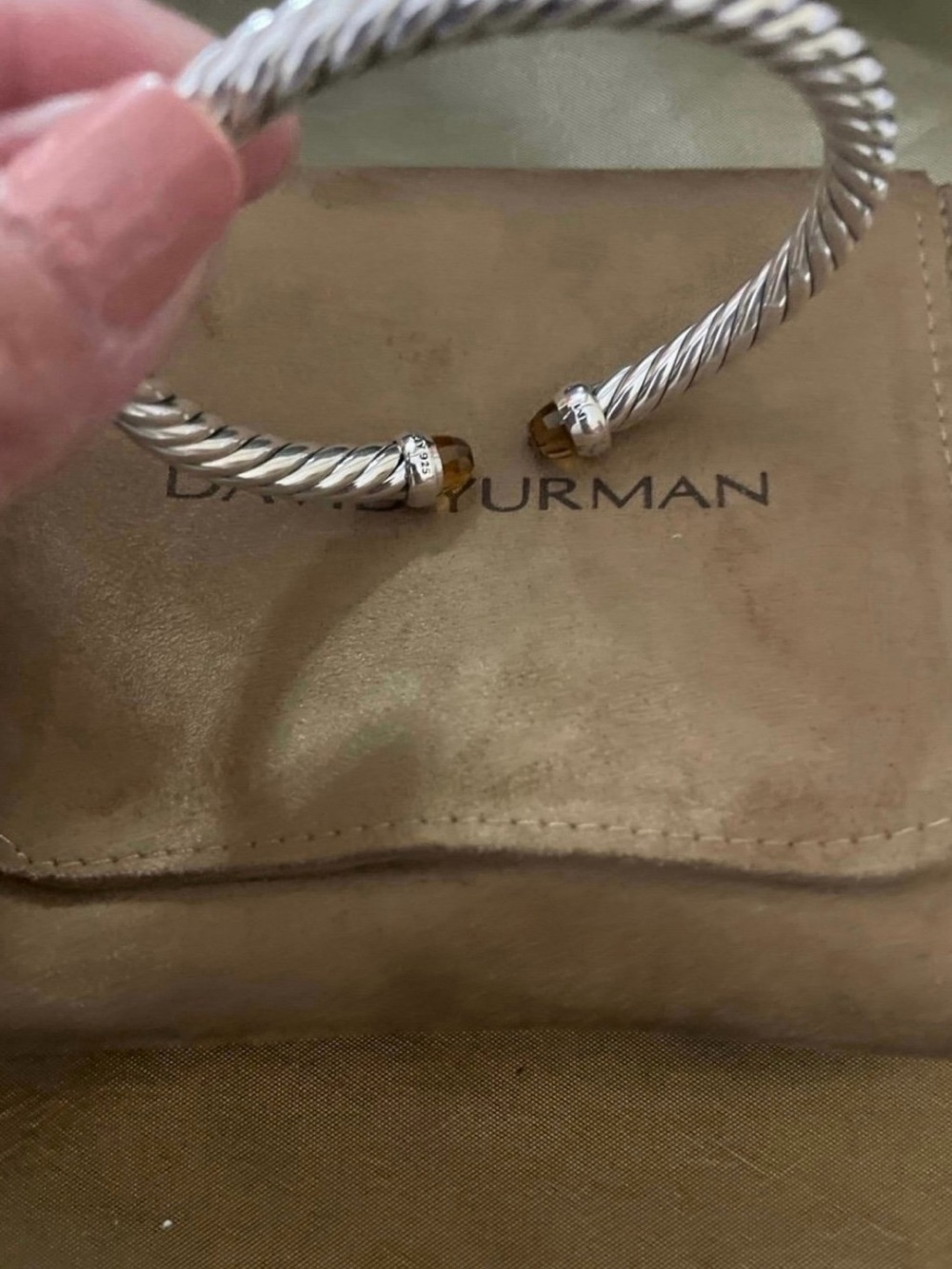 David Yurman Flex Bracelet citrine Diamonds 6MM Medium - Picture 6 of 9